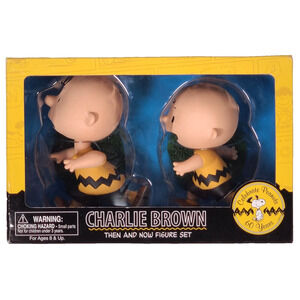 Charlie Brown Then And Now Figure Set Celebrate Peanuts 60 Years, New, Sealed